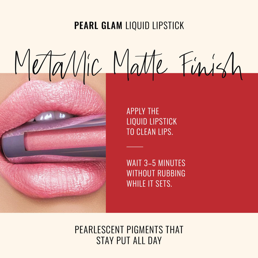 Runway Rogue Pearl Glam Long-Wear Lipstick in Go See – Metallic Light-Pink with Gold & Rose Shimmer