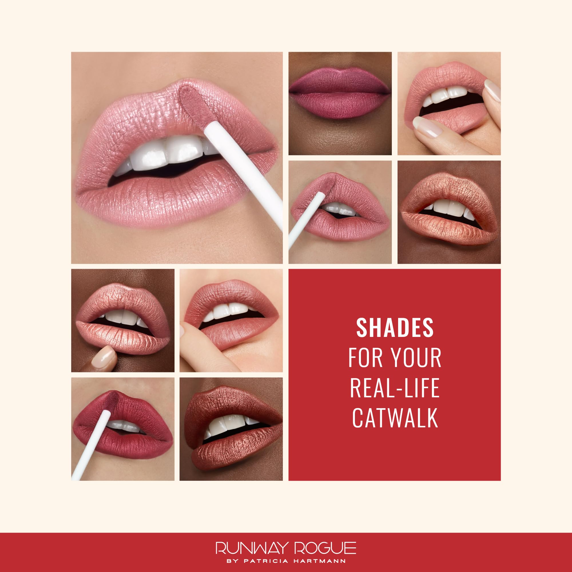 Runway Rogue Silk Glam Lip Trio – Long-Wear Frosted Lipstick (Call Sheet, Cocktail Hour, First Class)