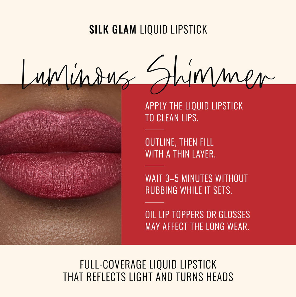 Runway Rogue Silk Glam Liquid Lipstick – Cocktail Hour | Long-Wear Frosted Pomegranate
