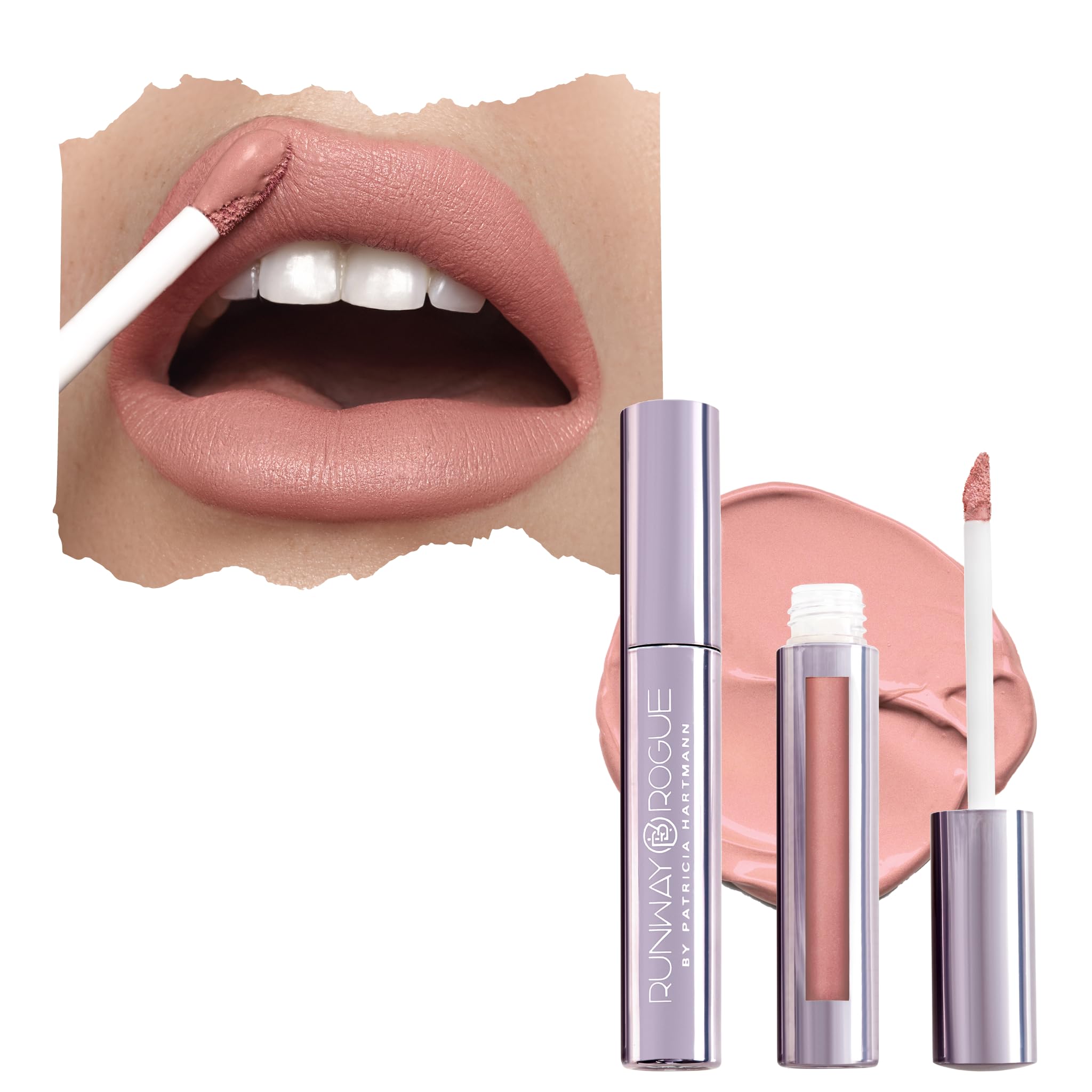 Runway Rogue Velvet Glam Liquid Lipstick Minimalist – Almost-Matte Nude-Pink