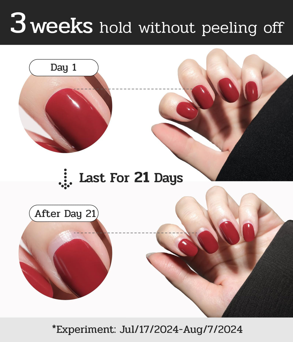 ruyeefam Nail Polish Strips - No UV Lamp Needed, 22 Pcs Salon Gel Wraps (Loft Light Nude)