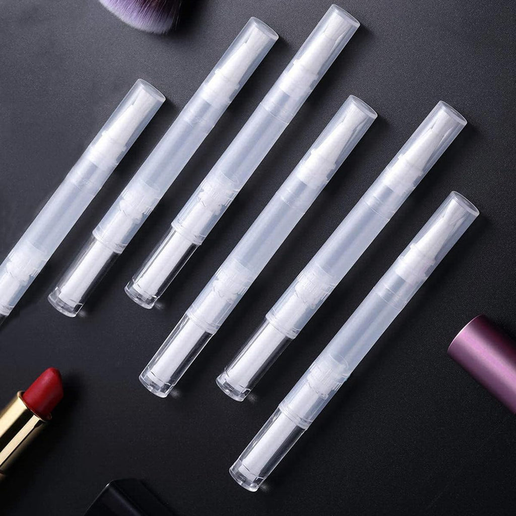 Rvetol 40-Pack 3ml Transparent Twist Pens – Empty Nail & Lip Gloss Tubes