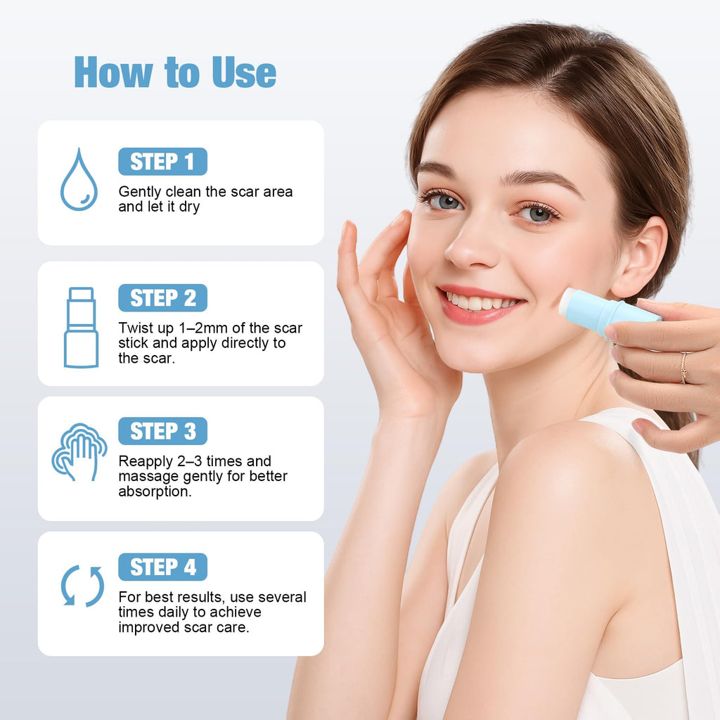 Rvlaim Silicone Scar Stick – 80% Medical-Grade Silicone, 7g for Face & Body