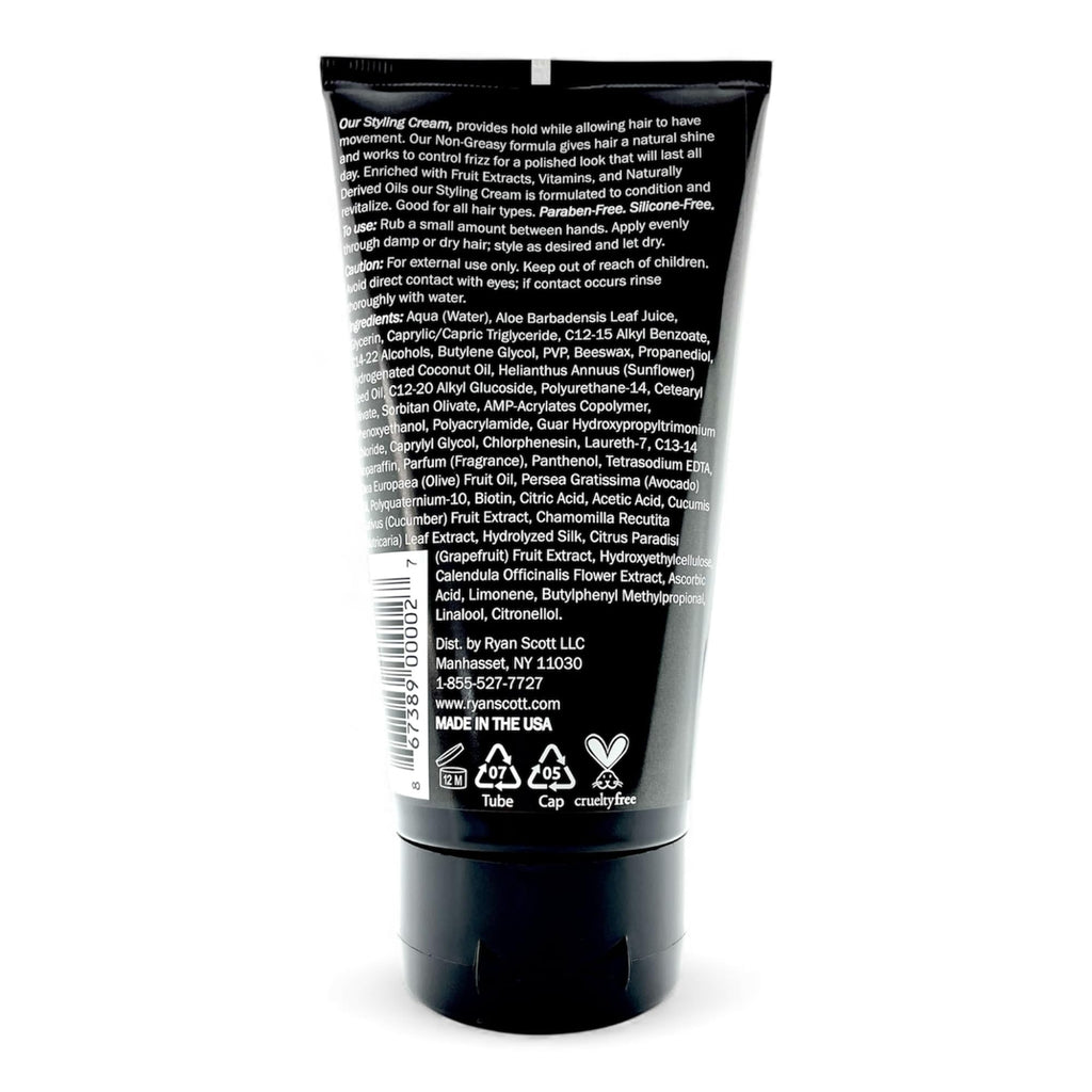 Ryan Scott RS Styling Cream – Non-Greasy Hold, Aloe-Cucumber-Grapefruit Fragrance, 5.1 oz