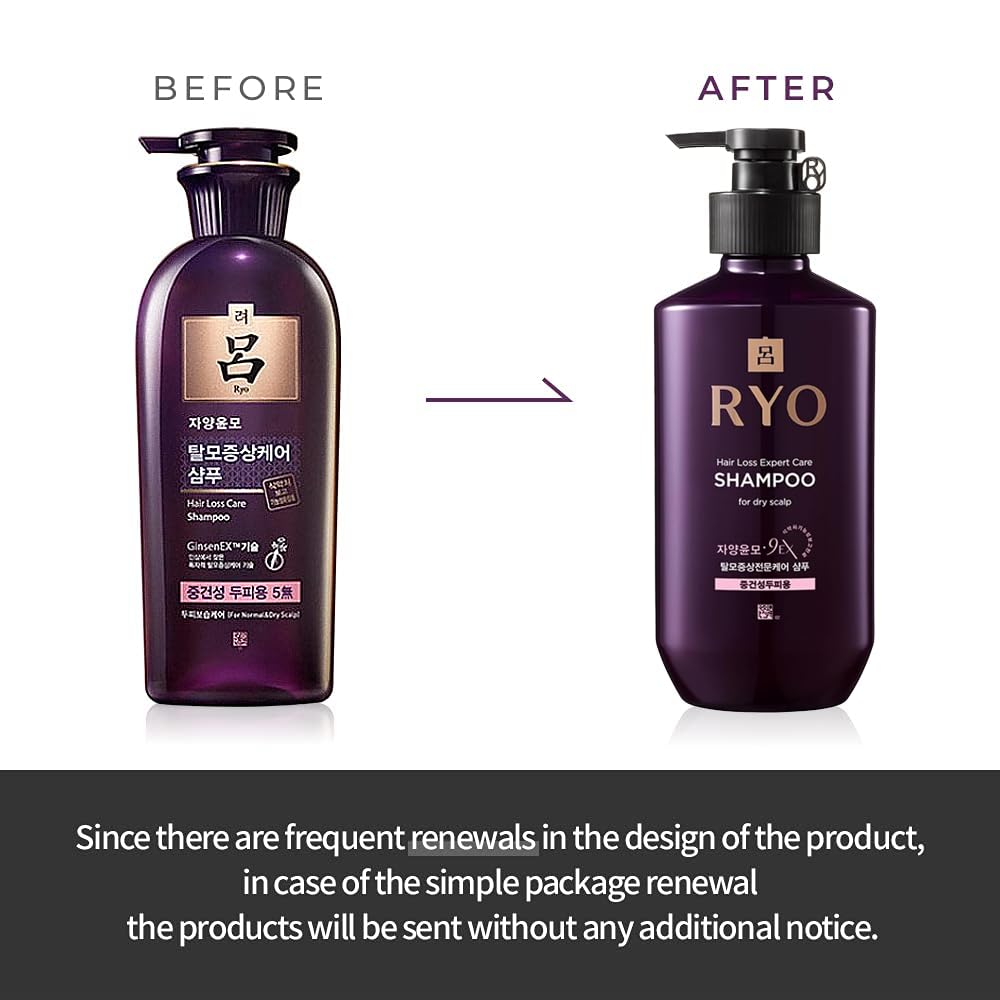 Ryo Hair Strength Expert Care Shampoo for Normal & Dry Scalp – Moisturizing, Thickening & Refreshing (13.53 fl oz)