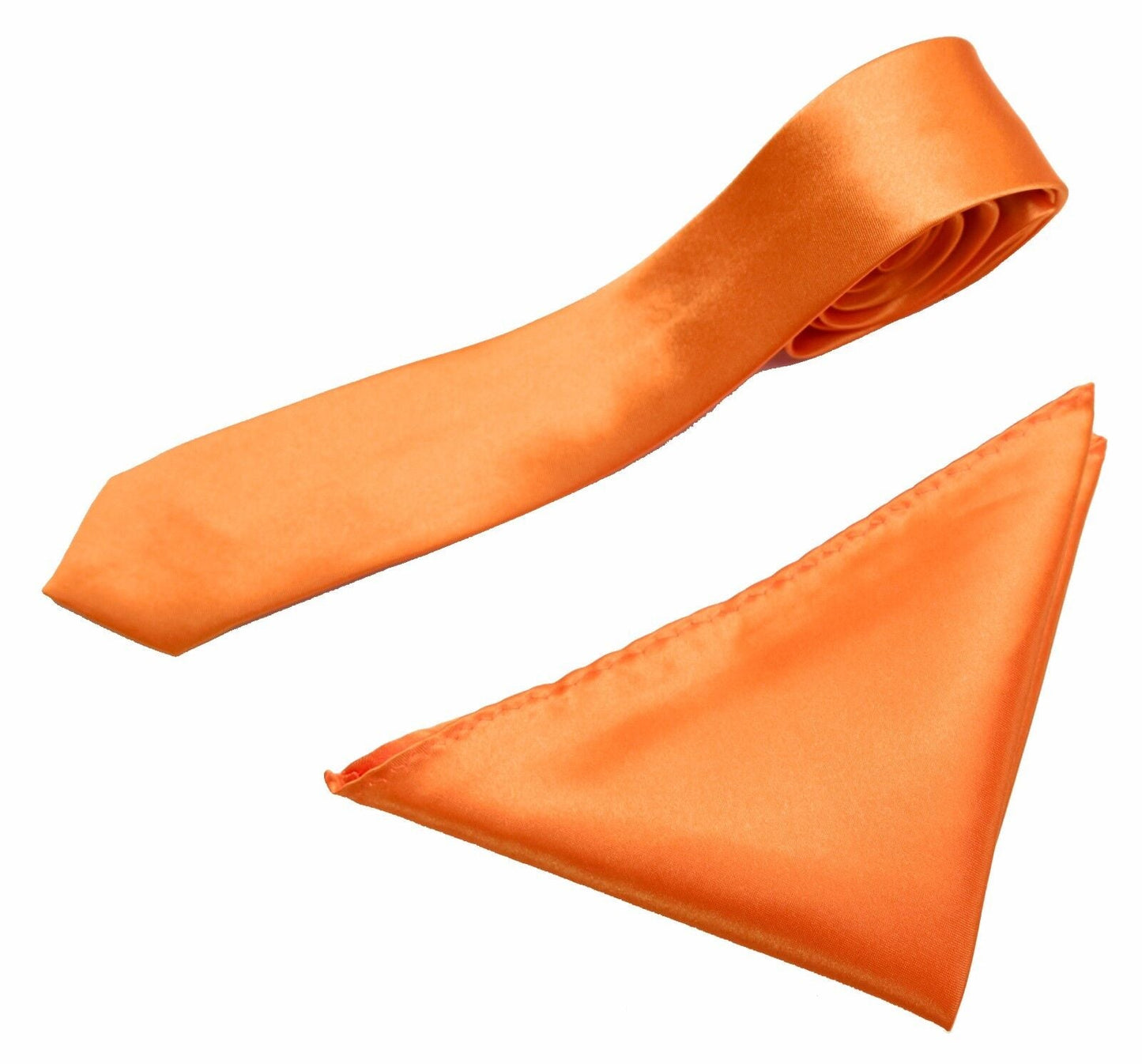 Mens Neck Tie and Pocket Square Handkerchief Set Hanky Wedding Skinny