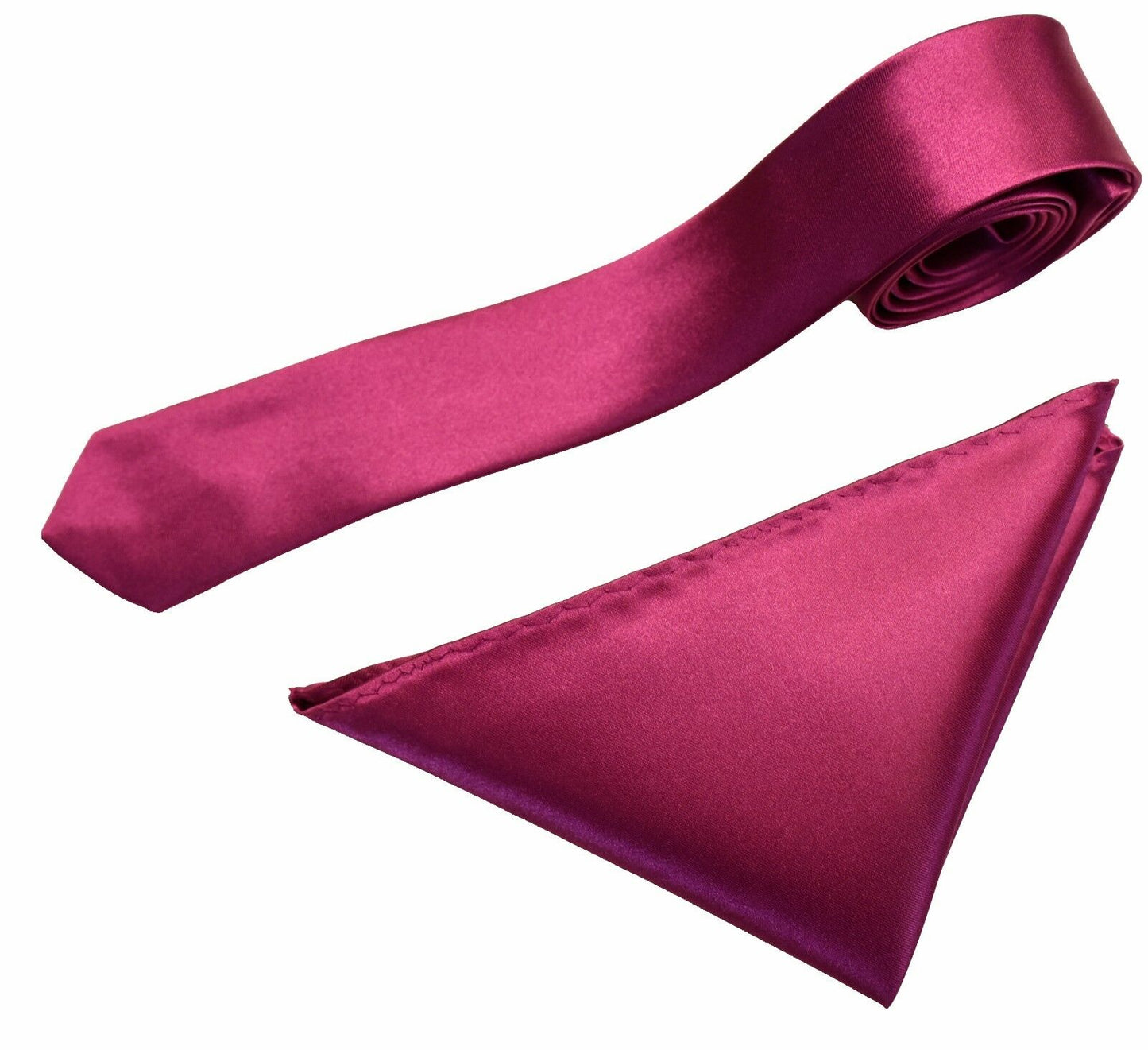 Mens Neck Tie and Pocket Square Handkerchief Set Hanky Wedding Skinny