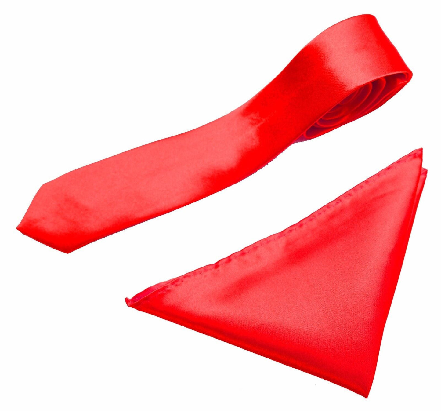 Mens Neck Tie and Pocket Square Handkerchief Set Hanky Wedding Skinny