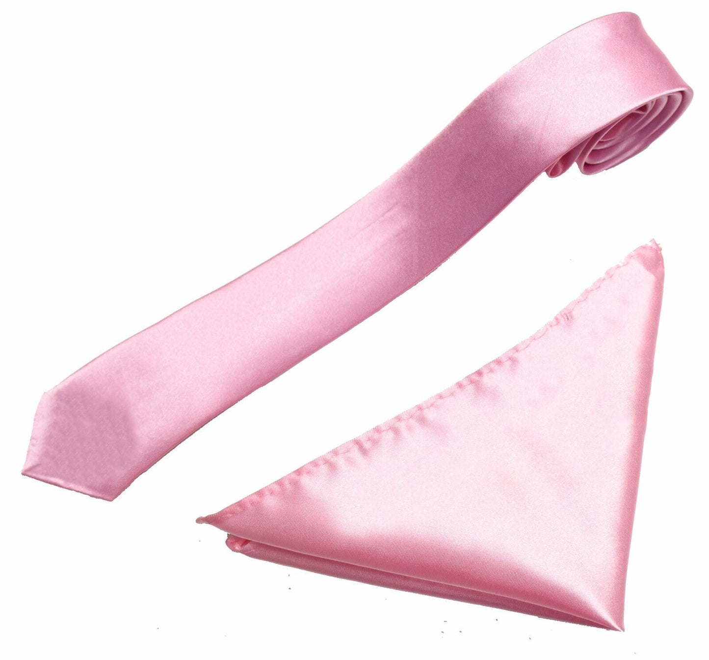 Mens Neck Tie and Pocket Square Handkerchief Set Hanky Wedding Skinny