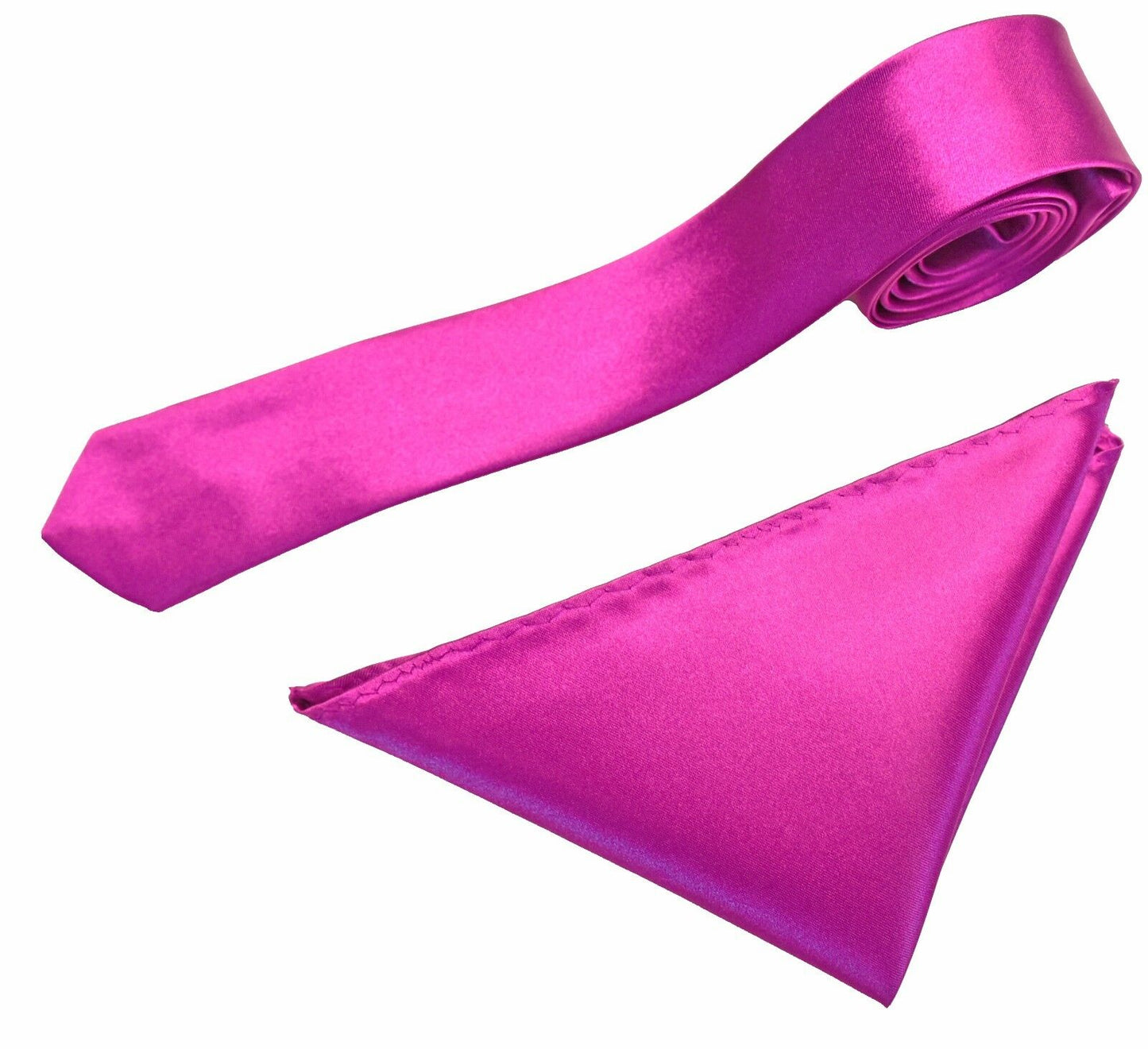 Mens Neck Tie and Pocket Square Handkerchief Set Hanky Wedding Skinny