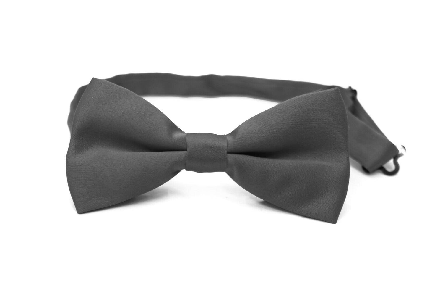 Classic Mens Womens Clip-On Banded Bow Tie Pre Tied Plain Dickie Bowtie