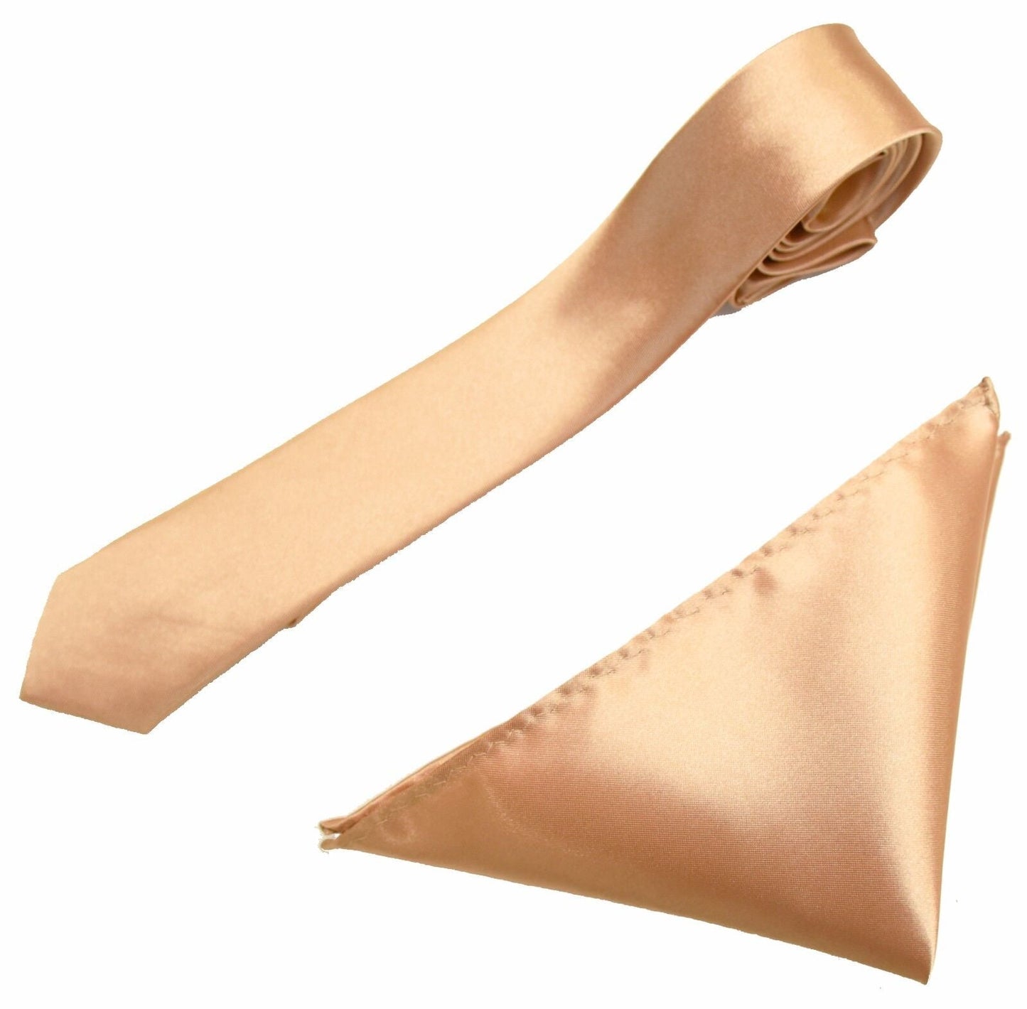 Mens Neck Tie and Pocket Square Handkerchief Set Hanky Wedding Skinny