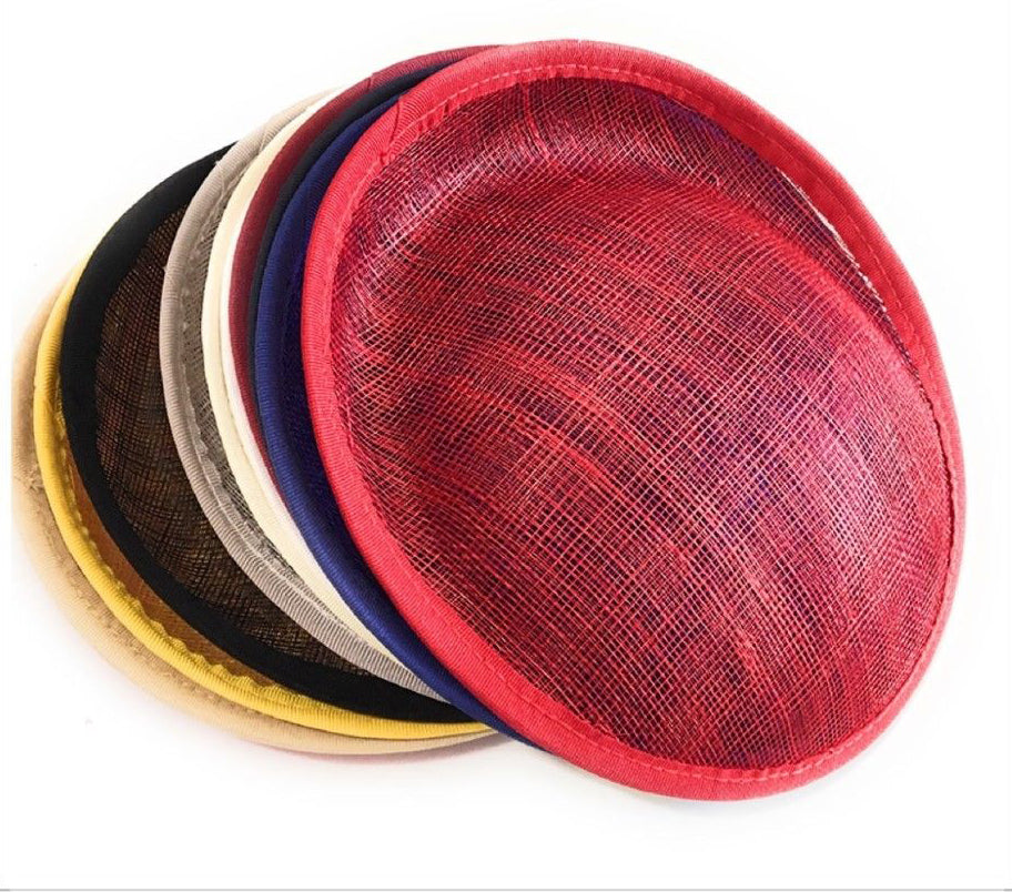 20cm Round Sinamay Dipped Fascinator Base Hat Saucer
