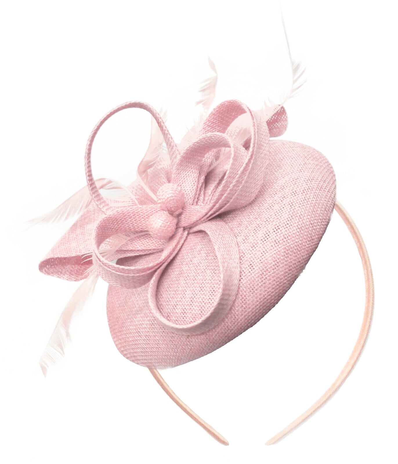 Round Pillbox Bow Sinamay Headband Fascinator Weddings Ascot Hatinator Races
