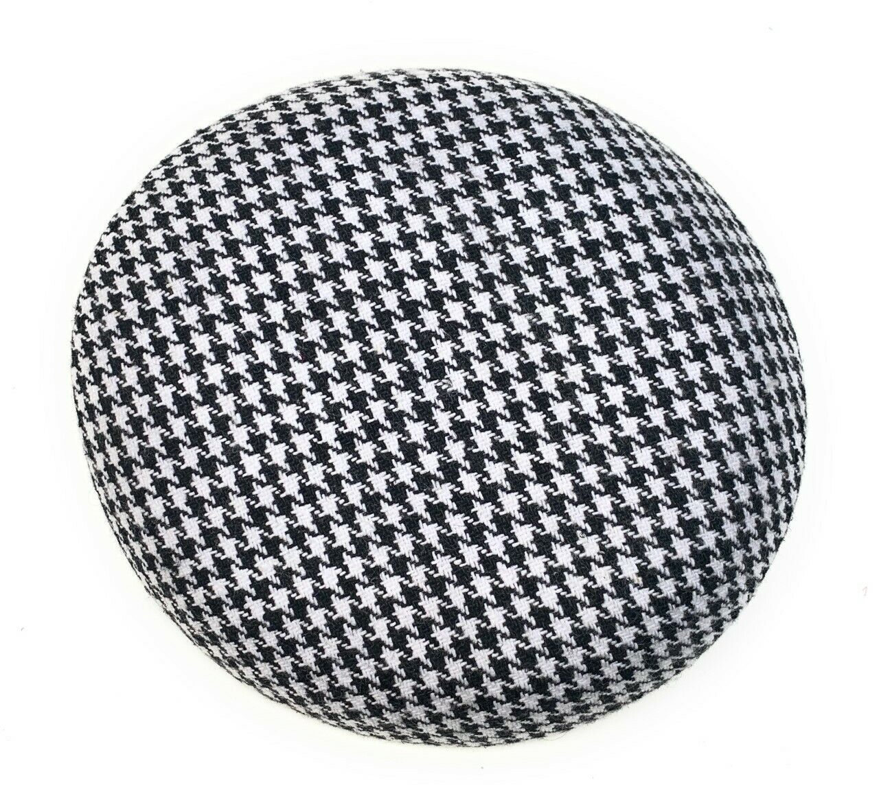 Hounds Tooth Black and White Print Round Sinamay Felt Fascinator Base Pillbox Hat DIY Supplies Wholesale UK