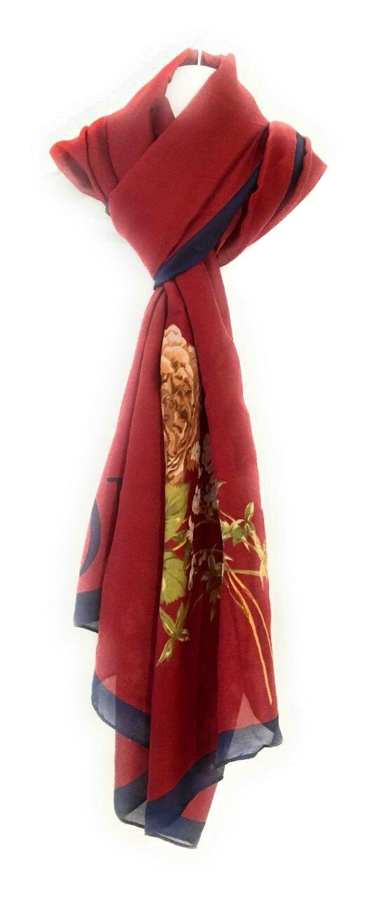 90x180cm Large Burgundy Ladies Womens Maxi Scarf Hijab Shawl Pashmina Faux Silk