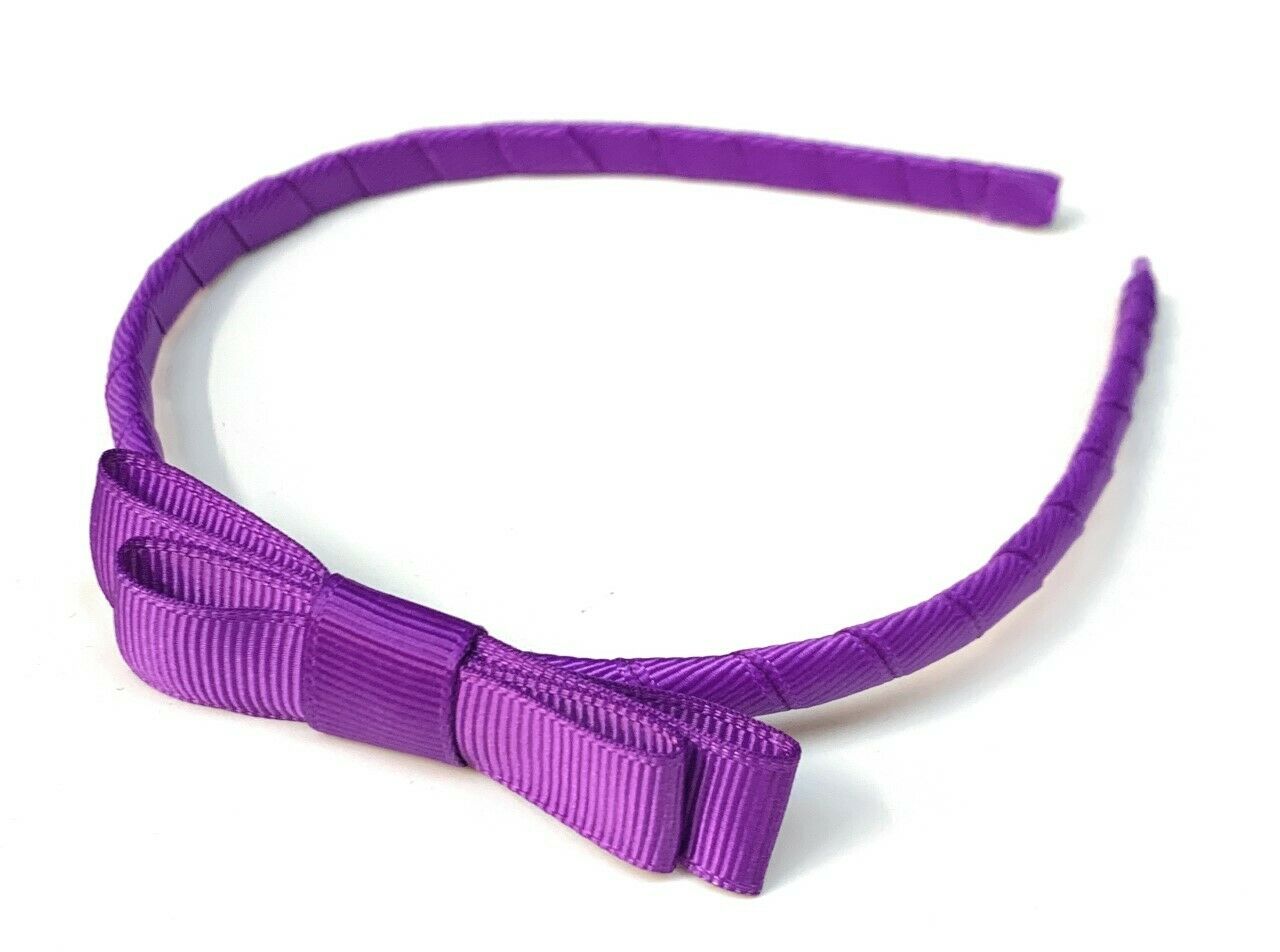 Classic Girls Children's Hair Bow Alice Band Headband Handmade School