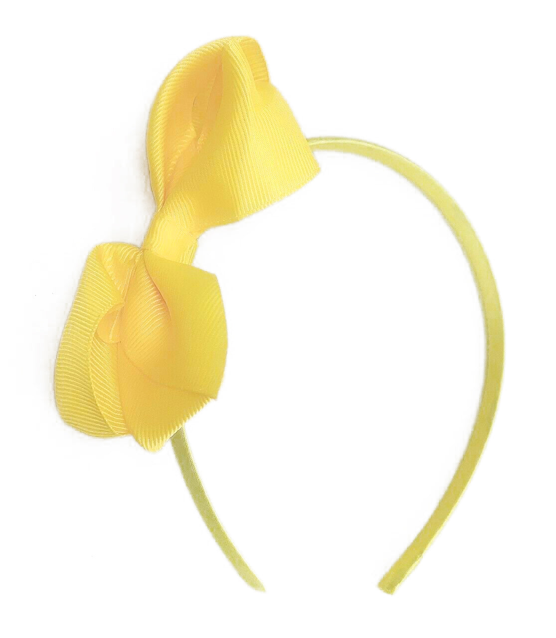 Yellow Big Hair Bows for Adults Girls Children School on Headband
