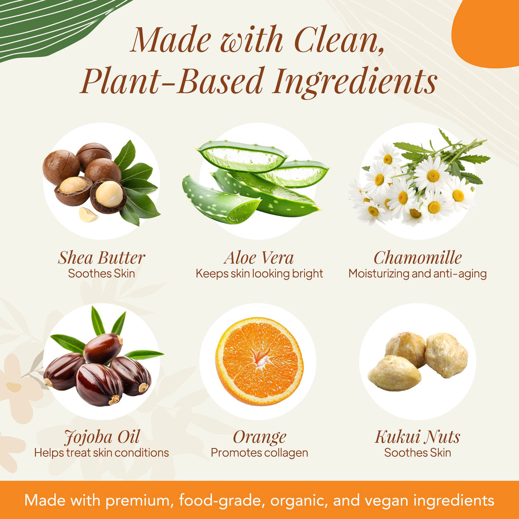 Saavy Naturals Moisturizing Body Wash for Sensitive Skin – Plant-Based with Coconut Oil, Shea Butter & Aloe Vera – Paraben-Free, Cruelty-Free – Sweet Orange – 2 x 8.5 fl oz