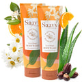 Saavy Naturals Moisturizing Body Wash for Sensitive Skin – Plant-Based with Coconut Oil, Shea Butter & Aloe Vera – Paraben-Free, Cruelty-Free – Sweet Orange – 2 x 8.5 fl oz