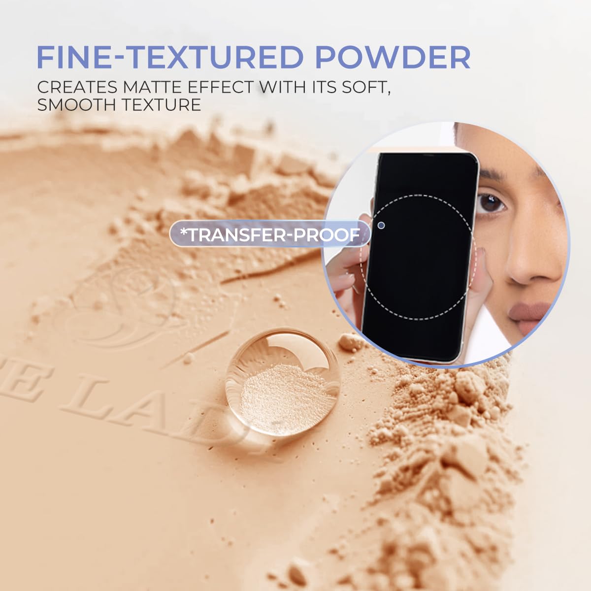 SACE LADY Face Powder – Waterproof Matte Setting Powder 0.35oz