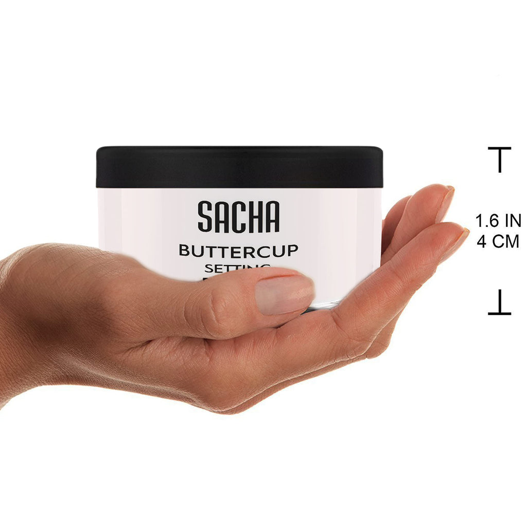 Sacha BUTTERCUP No Color Setting Powder – No Flashback, Blur Pores, All Skin Tones (1.75 oz)