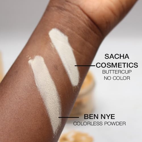 Sacha BUTTERCUP No Color Setting Powder – No Flashback, Blur Pores, All Skin Tones (1.75 oz)
