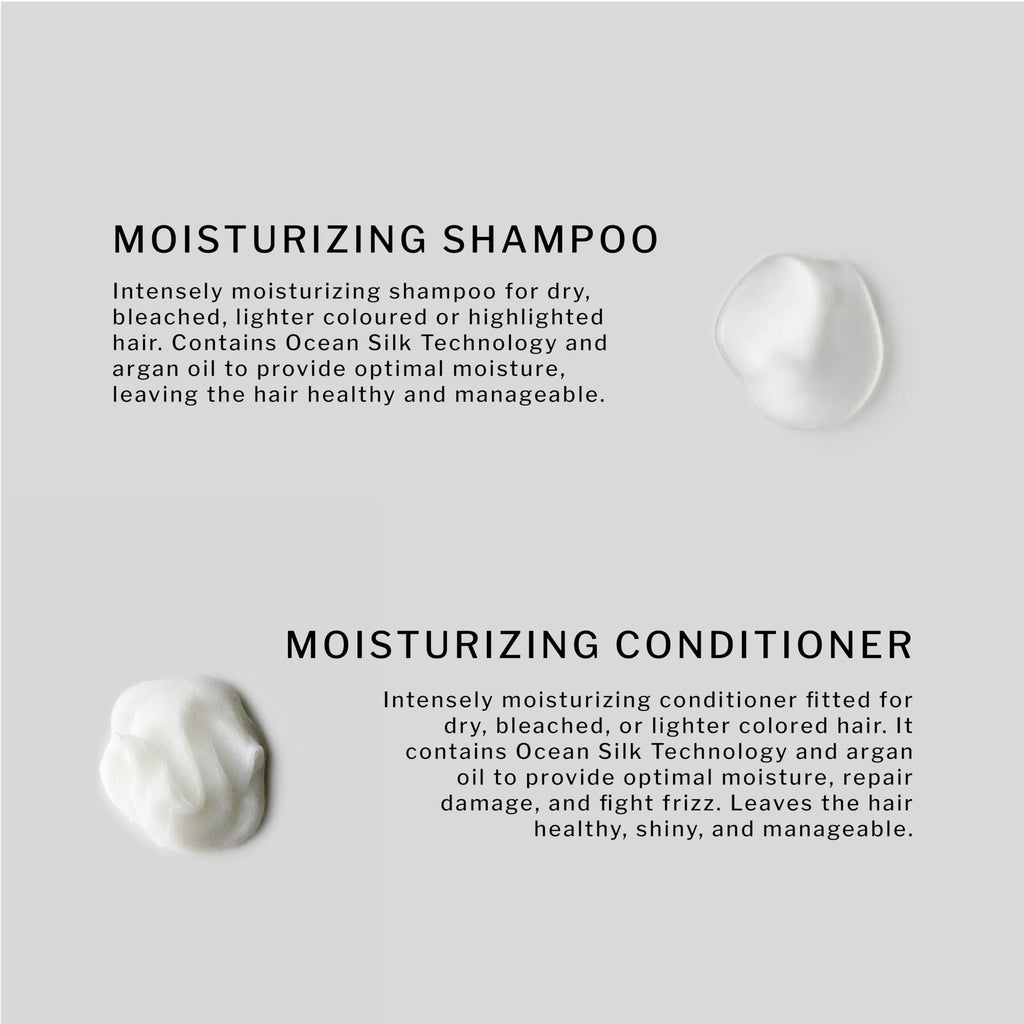 SACHAJUAN Moisturizing Shampoo & Conditioner Set | Deep Hydration for Dry, Damaged Hair | Ocean Silk Technology & Argan Oil | Vegan & Paraben-Free
