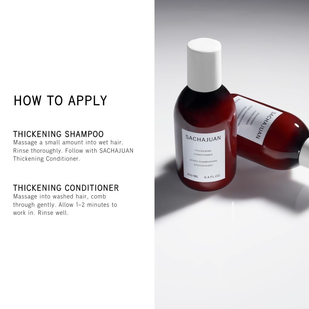 SACHAJUAN Thickening Shampoo & Conditioner Set | Ocean Silk Technology, Thickening Technology