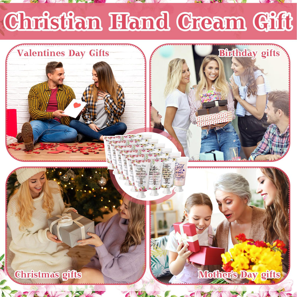 Sacubee 72-Piece Christian Hand Cream Bulk Gifts – Bible Verse Travel Lotion (Cross Style)
