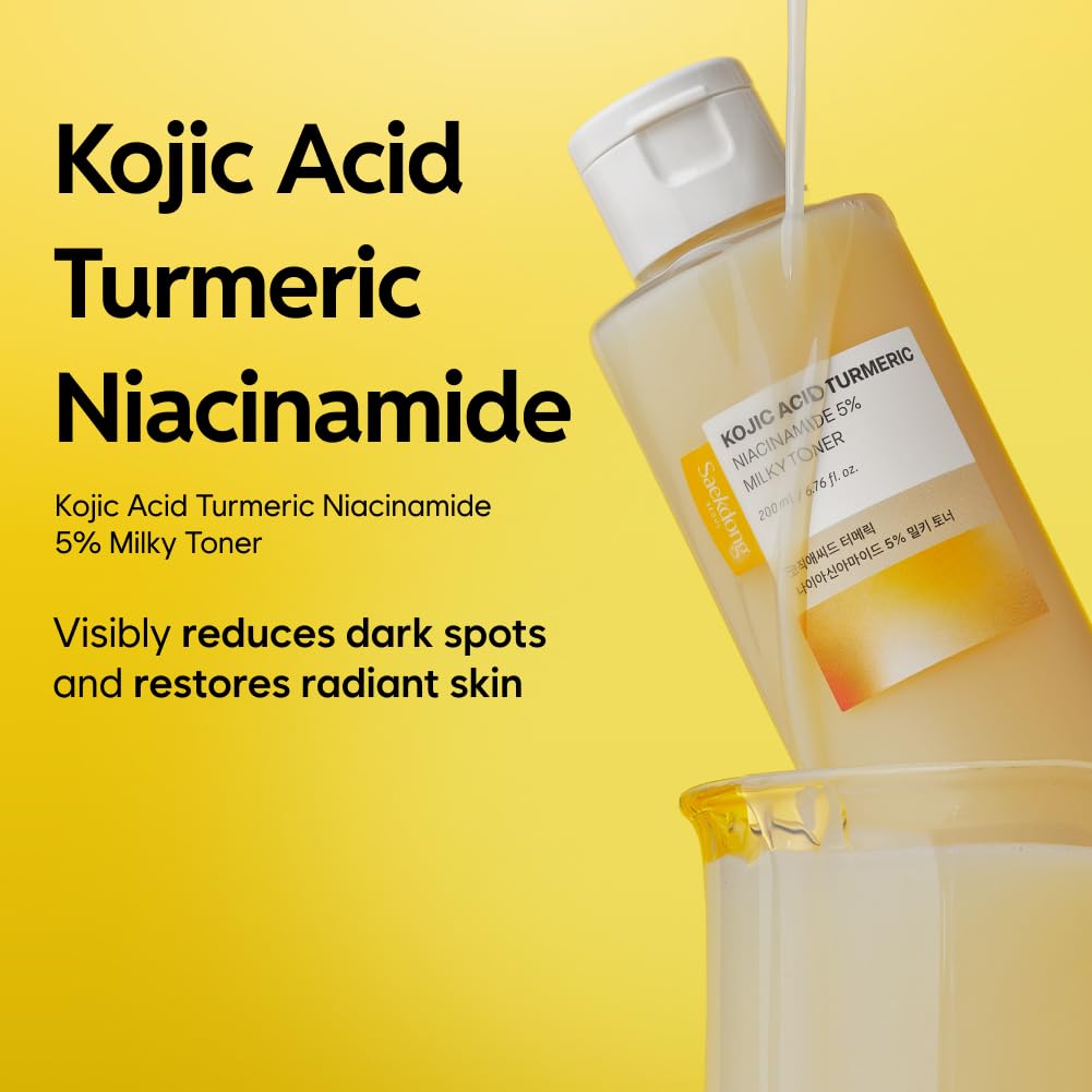 SAEKDONG SEOUL 5% Niacinamide Milky Toner with Kojic Acid & Turmeric – Dark Spots & Gentle Hydration (200ml)