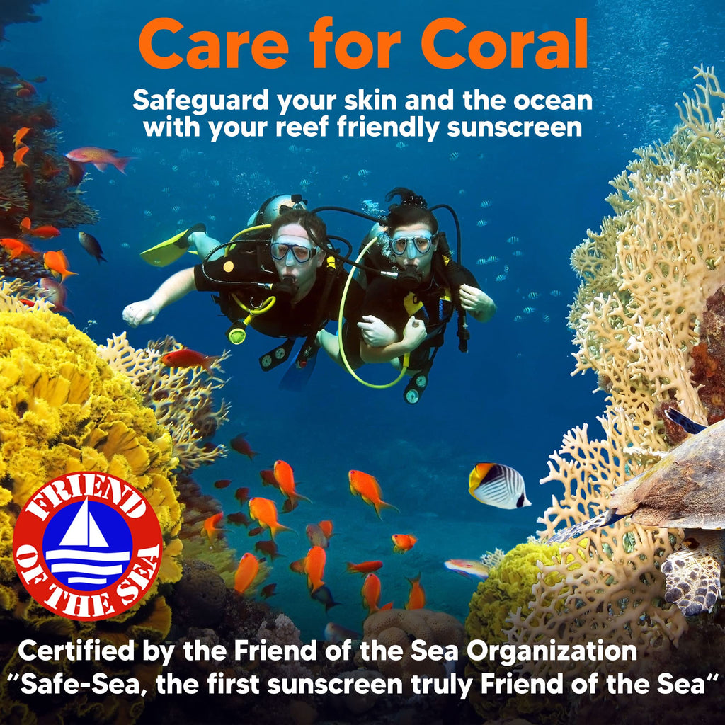 SAFE SEA SPF 50+ Anti-Jellyfish Sting Protective Lotion – Reef-Safe Sunscreen, 2 x 3.4 oz Tubes