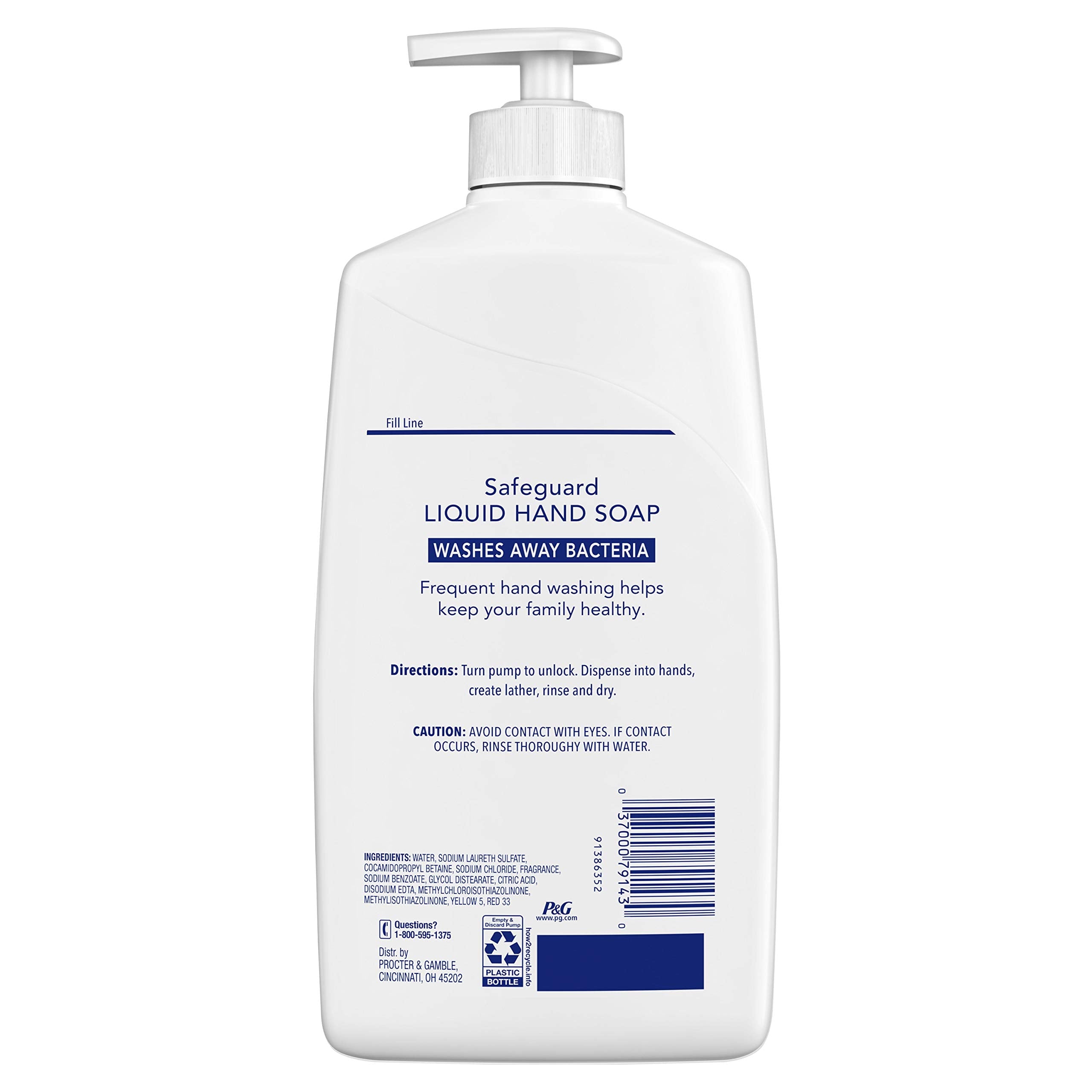 Safeguard Liquid Hand Soap with Micellar Deep Cleansing — Fresh Clean Scent, 25 oz Bottle (Pack of 1)