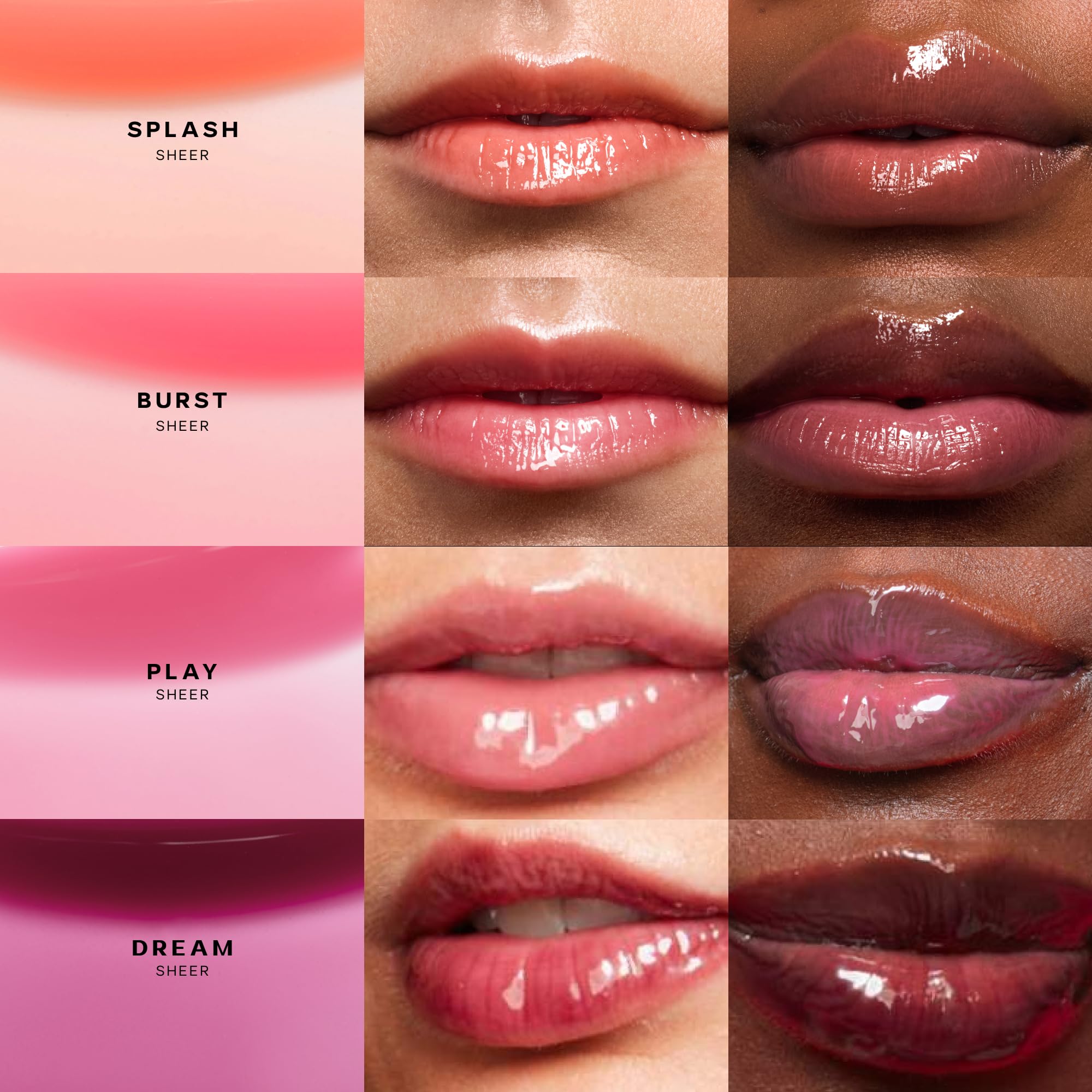 Saie Glossybounce Bubble Lip Gloss-Oil Hybrid – Hydration, Ultra Shine, Non-Sticky