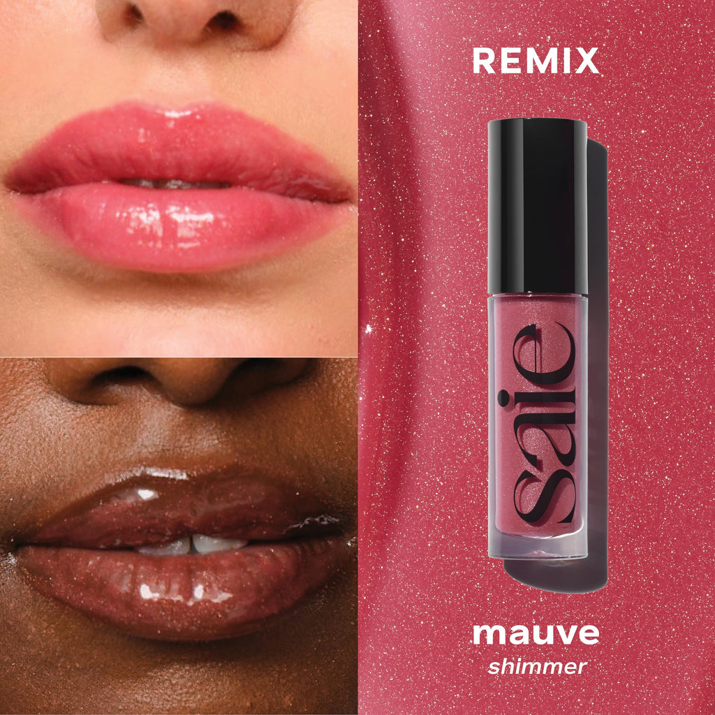 Saie Glossybounce Hydrating Lip Gloss & Tinted Lip Oil Hybrid | Hyaluronic Acid & Jojoba