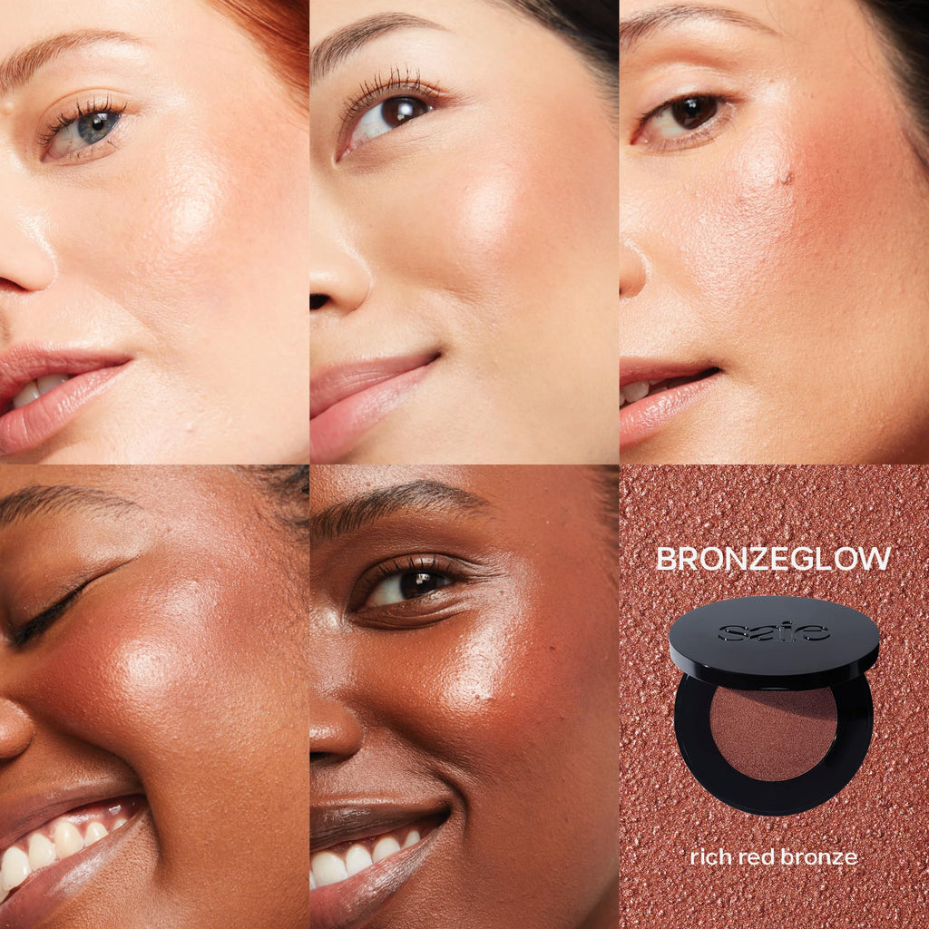 Saie Glow Sculpt Multi-Use Highlighter + Cream Blush Refill – Bronzeglow, Hyaluronic Acid, Micropearl
