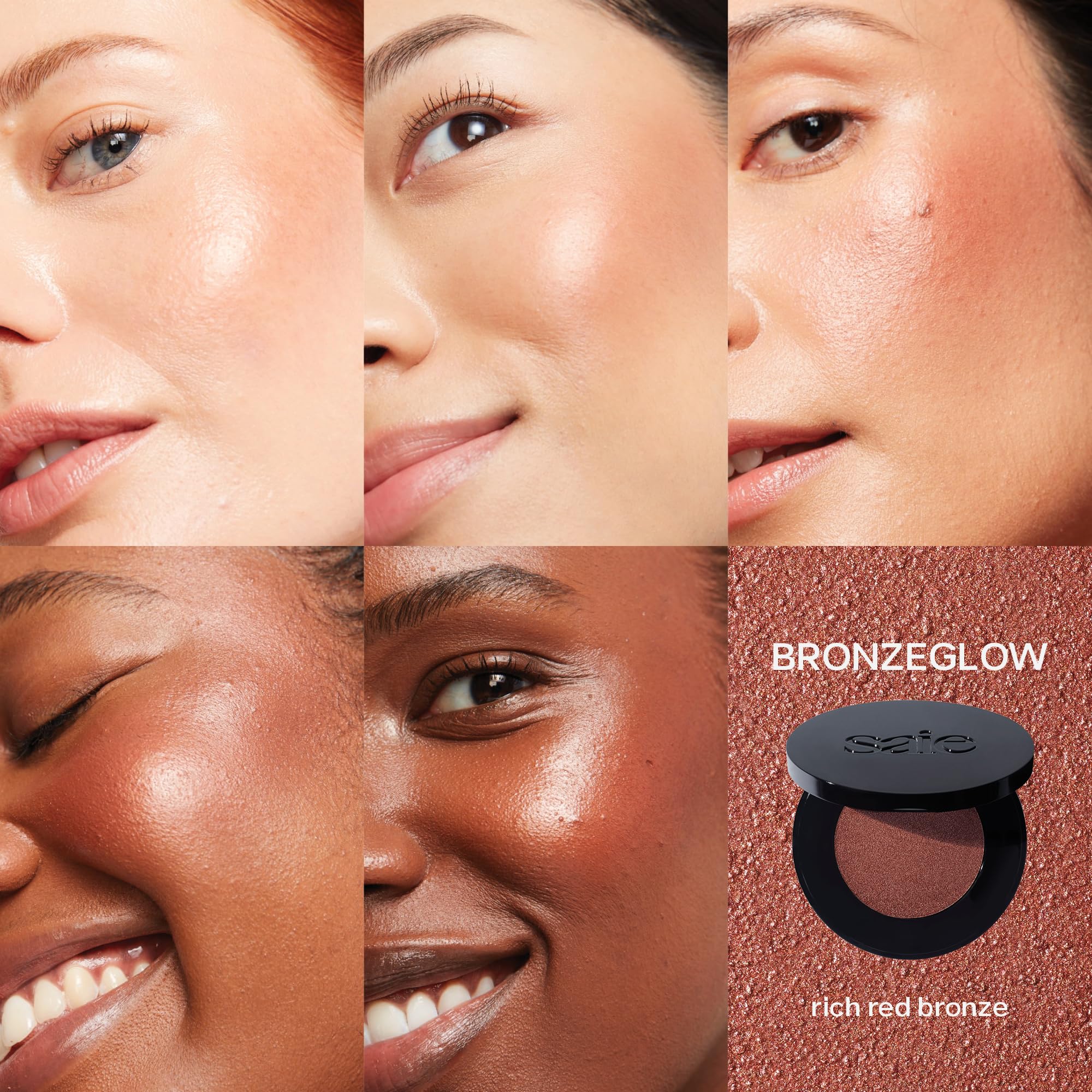 Saie Glow Sculpt Multi-Use Highlighter + Cream Blush Refill – Bronzeglow, Hyaluronic Acid, Micropearl