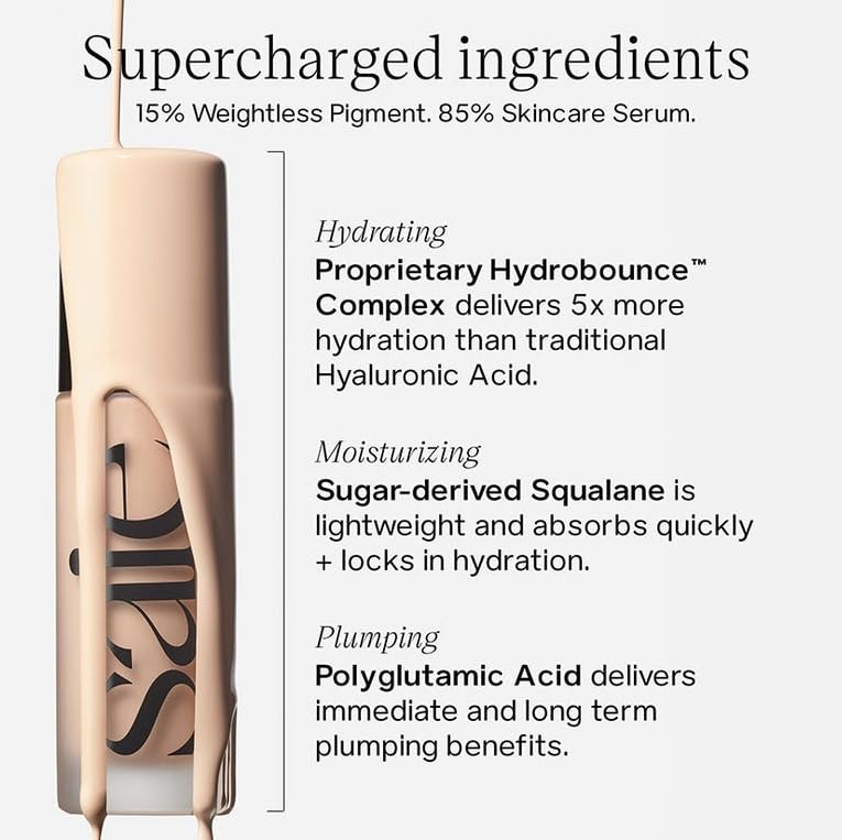 Saie Glowy Super Skin Tint Foundation Shade 12 – Weightless Dewy Serum-Hybrid