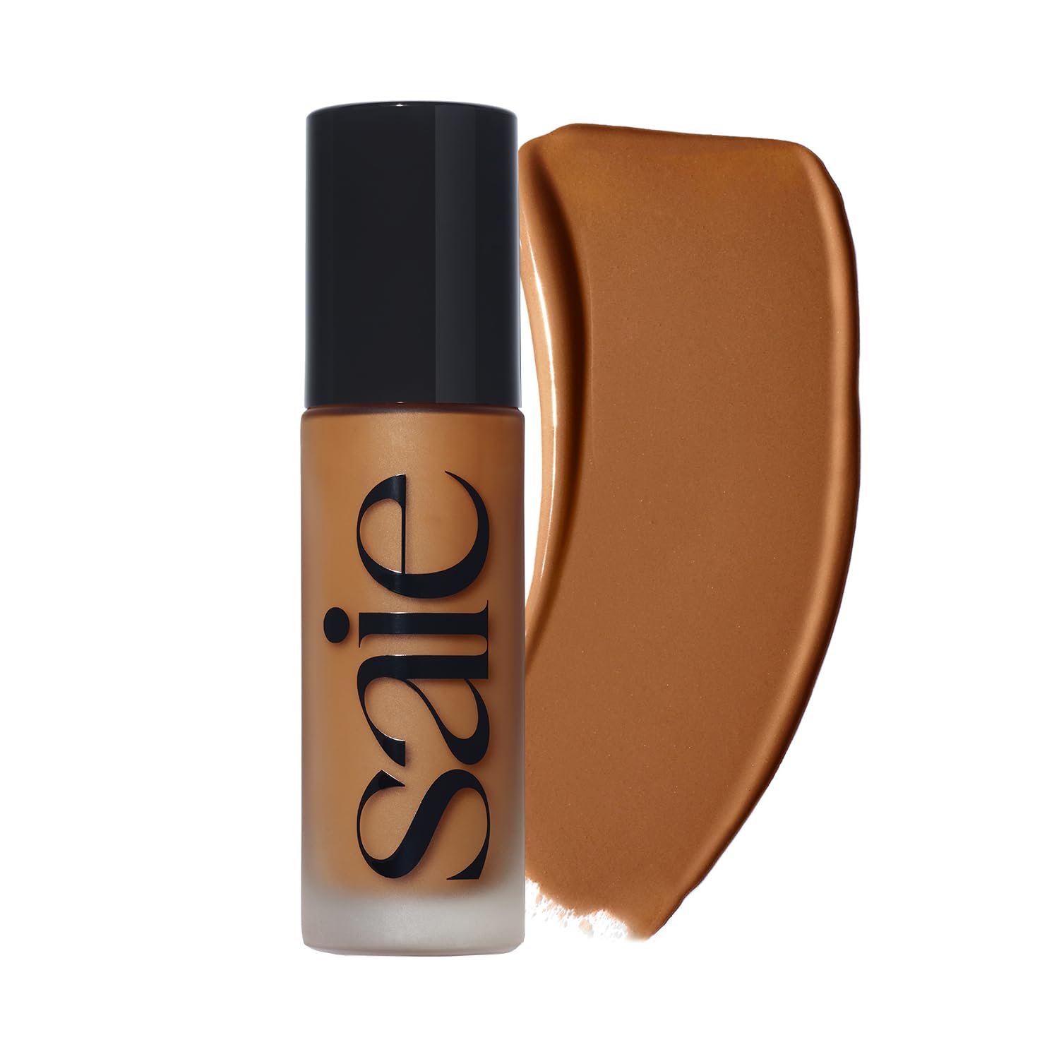 Saie Glowy Super Skin Tint – Weightless Dewy Foundation with Hyaluronic Acid & Skincare Serum, Shade 30 (1.01 oz)