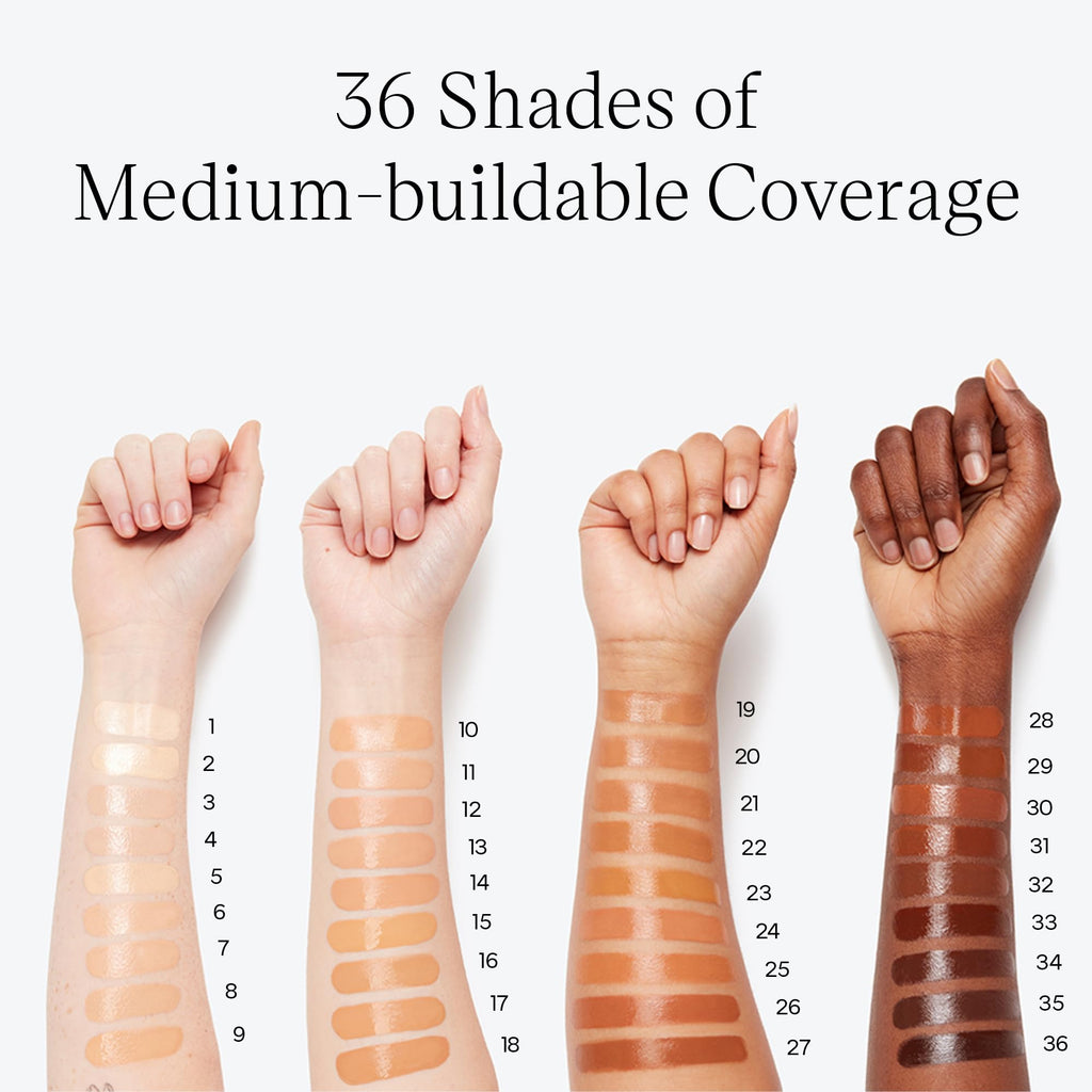 Saie Glowy Super Skin Tint – Weightless Dewy Foundation with Hyaluronic Acid (Shade 34)
