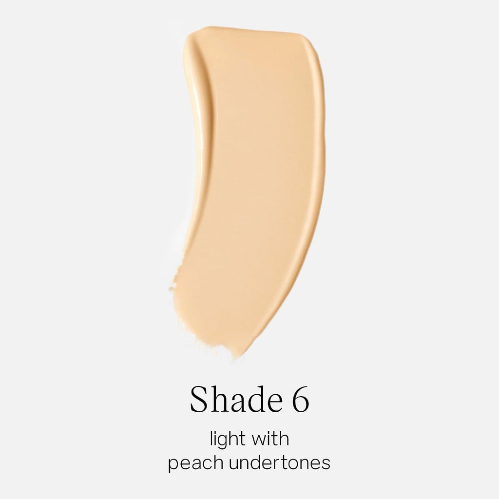 Saie Glowy Super Skin Tint Foundation Shade 6 — Weightless, Dewy Medium Coverage