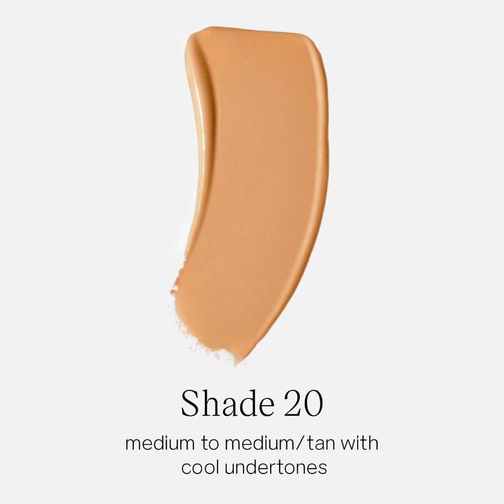 Saie Glowy Super Skin Tint Foundation – Weightless Dewy Coverage, Shade 20