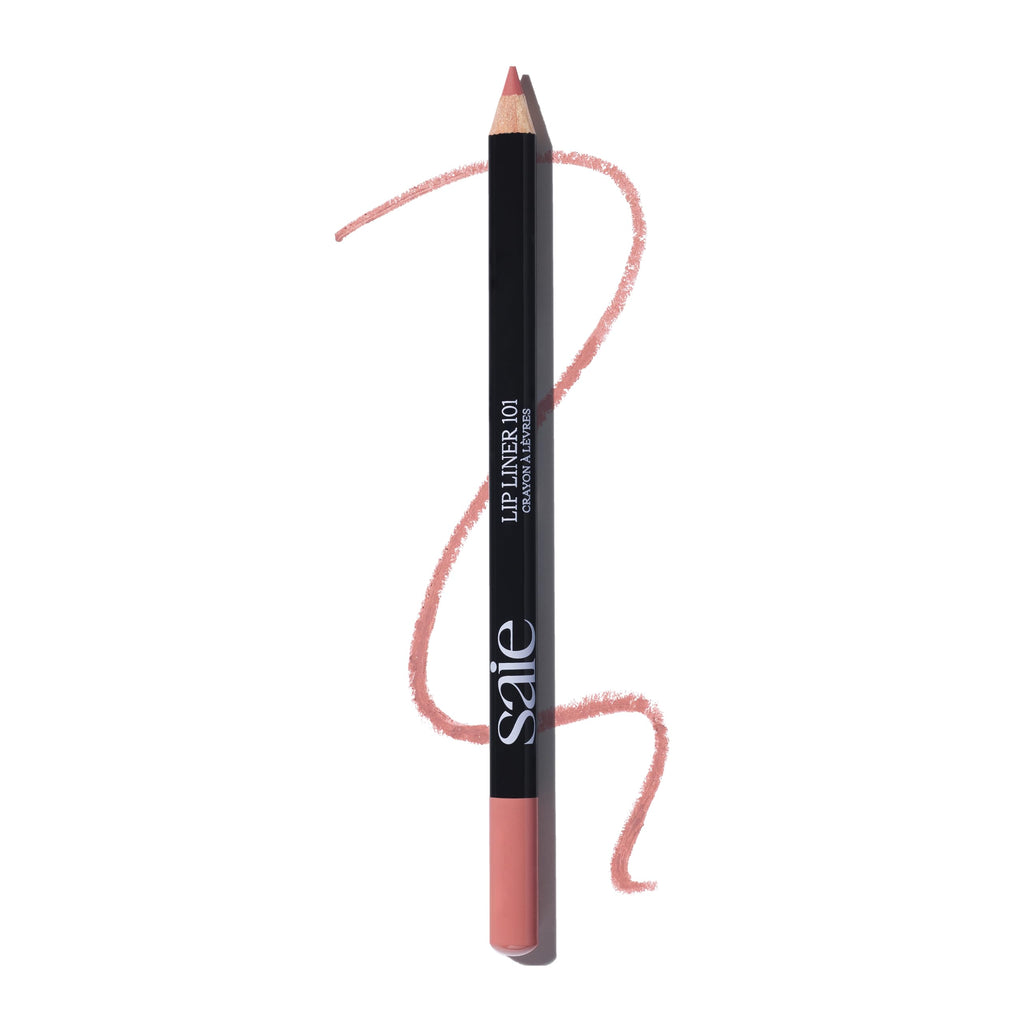 Saie Lip Liner 101 — Creamy Soft Matte Lip Pencil with Shea Butter & Jojoba Oil (French .05 oz)