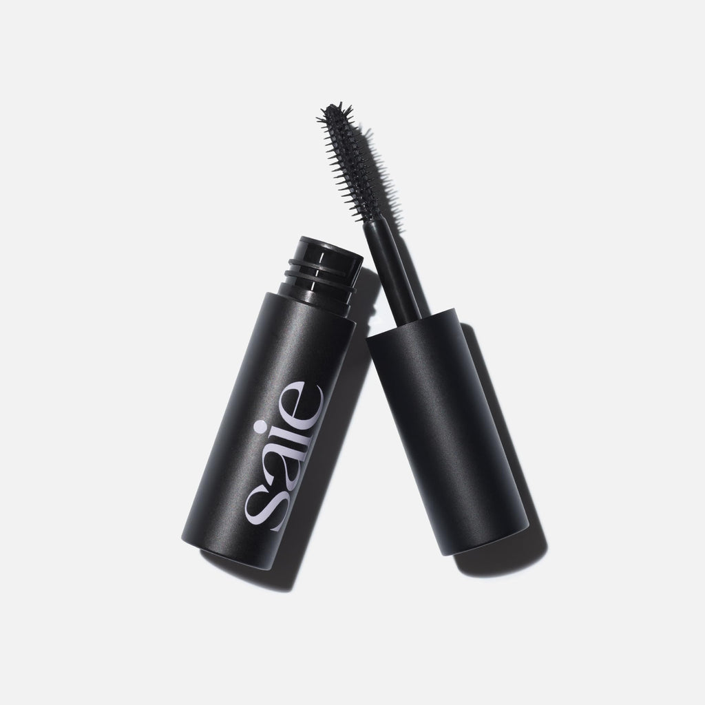 Saie Mini Mascara 101 – Lash Lengthening Mascara for Thick, Lifted Lashes | Buildable, Conditioning Formula