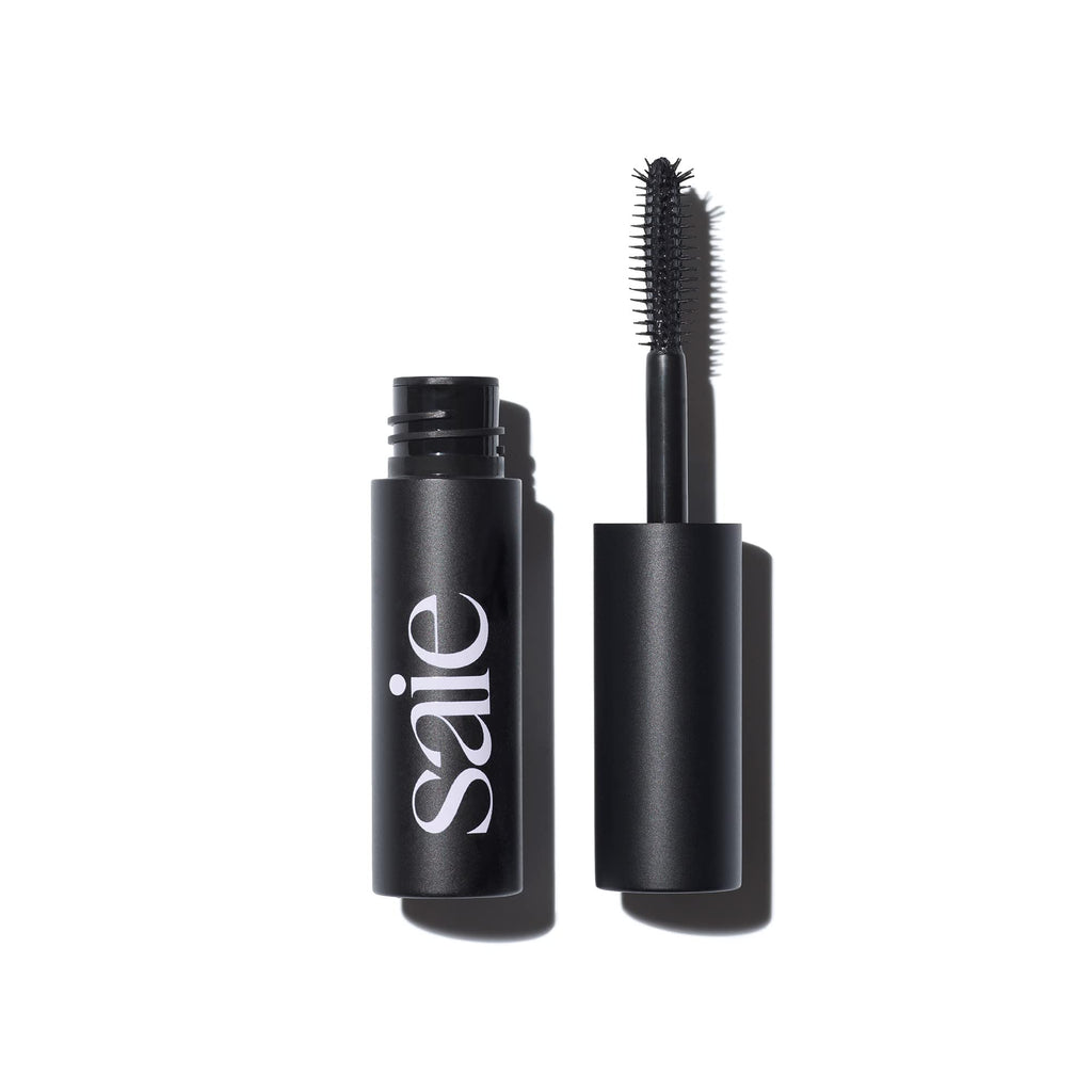 Saie Mini Mascara 101 – Lash Lengthening Mascara for Thick, Lifted Lashes | Buildable, Conditioning Formula