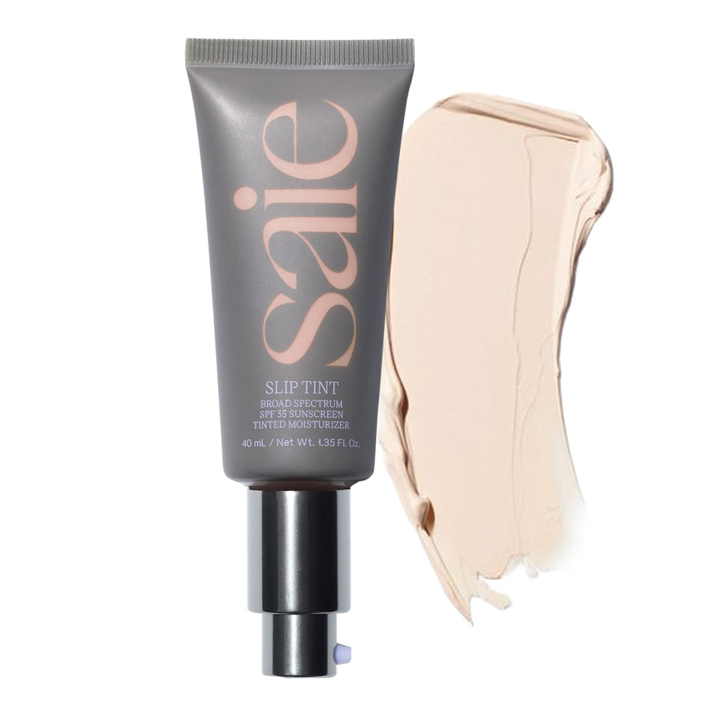 Saie Slip Tint SPF 35 – Light Coverage Tinted Moisturizer (Shade One) | 1.35 oz