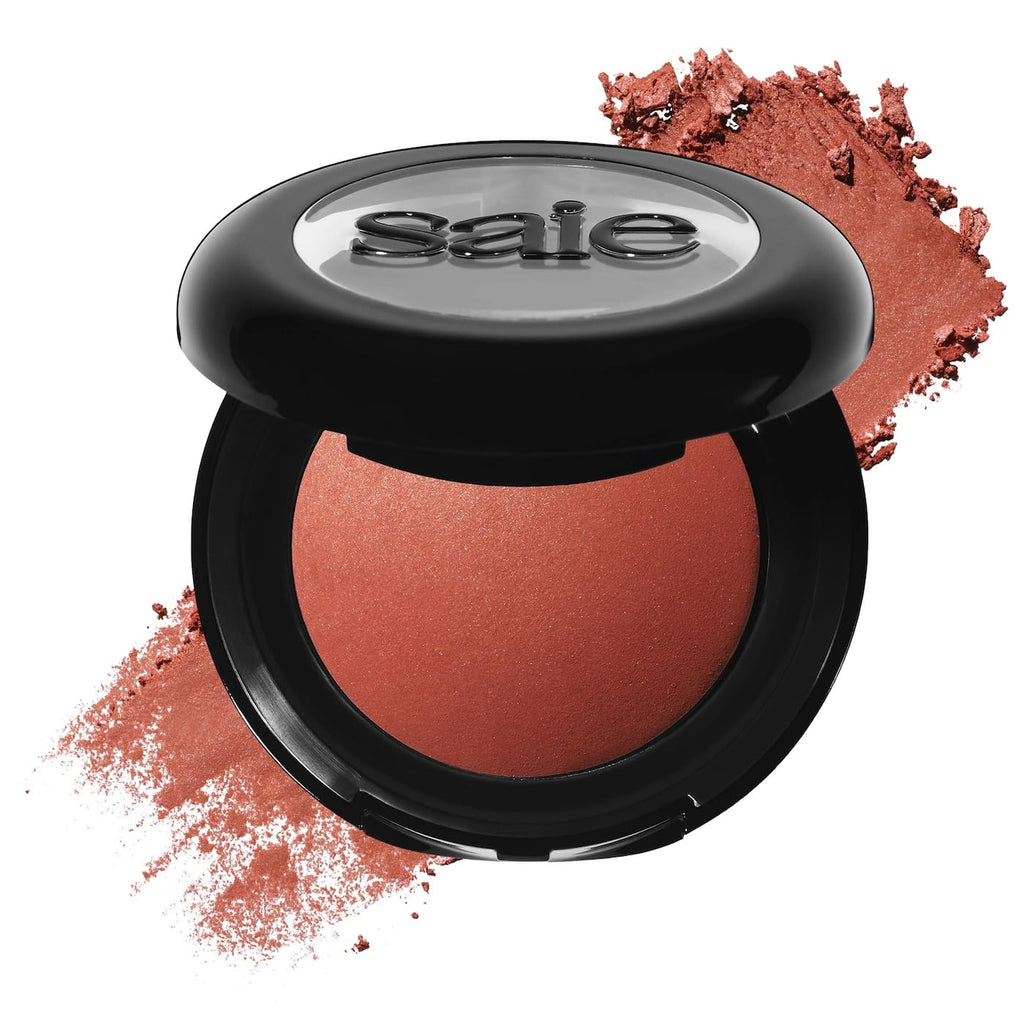 Saie SuperSuede Baked Blush – Hydrating, Talc-Free Diffused Flush (Ciao, 0.1 oz)