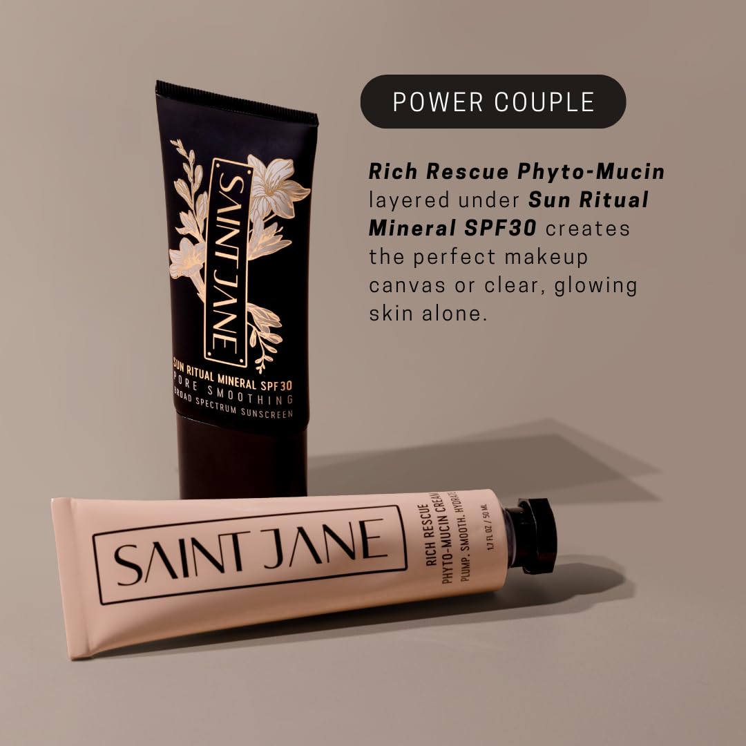 SAINT JANE Rich Rescue Phyto Mucin Cream | Plump, Hydrate, Smooth