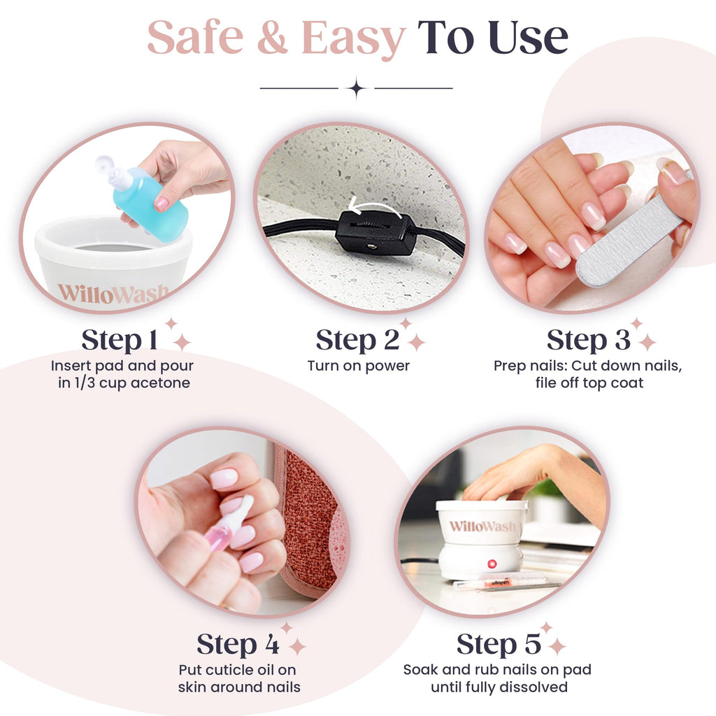 Saint Willo Willowash: Acetone-Proof Nail Soaking Bowl for Home Removals