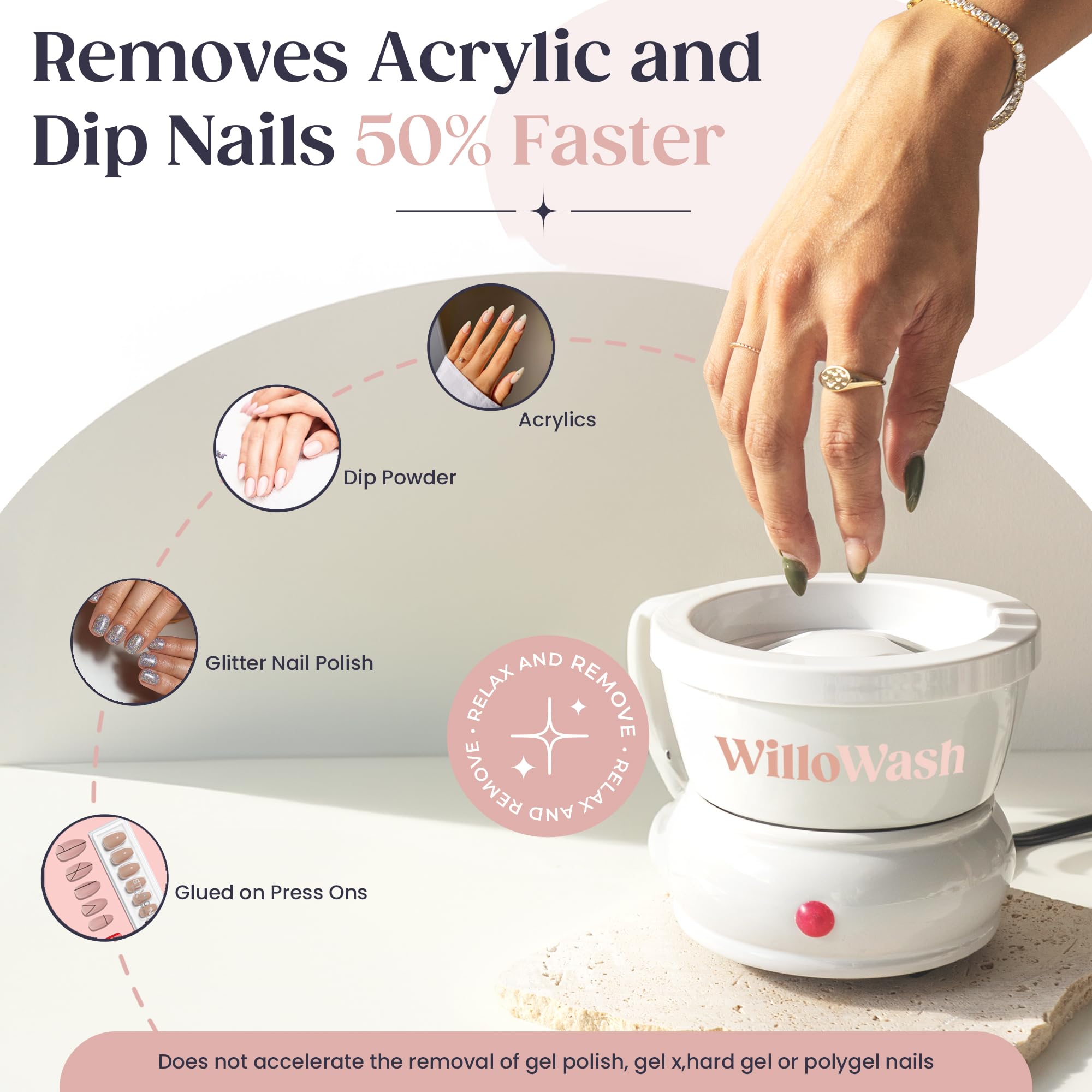 Saint Willo Willowash: Acetone-Proof Nail Soaking Bowl for Home Removals